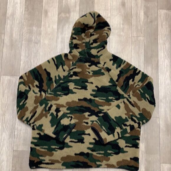 COPY - Mens Urban Pipeline Camouflage‎ Full Zip Faux Fur Hoodie - Picture 8 of 8